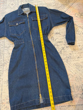 Load image into Gallery viewer, True Vintage Joni Blair Denim Zipper Dress (Womens, See Measurements)