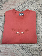Load image into Gallery viewer, Vintage 90s Pink Pittsburgh Embroidered Crewneck (L)