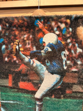 Load image into Gallery viewer, Vintage 70s Sears Football Player Picture Rug