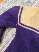 Load image into Gallery viewer, True Vintage Distressed B Letterman Cardigan Sweater (S/M)