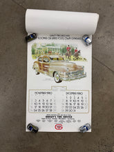 Load image into Gallery viewer, Vintage 1980 General Tire Calendar (17x26.5inch)(Missing Pages)