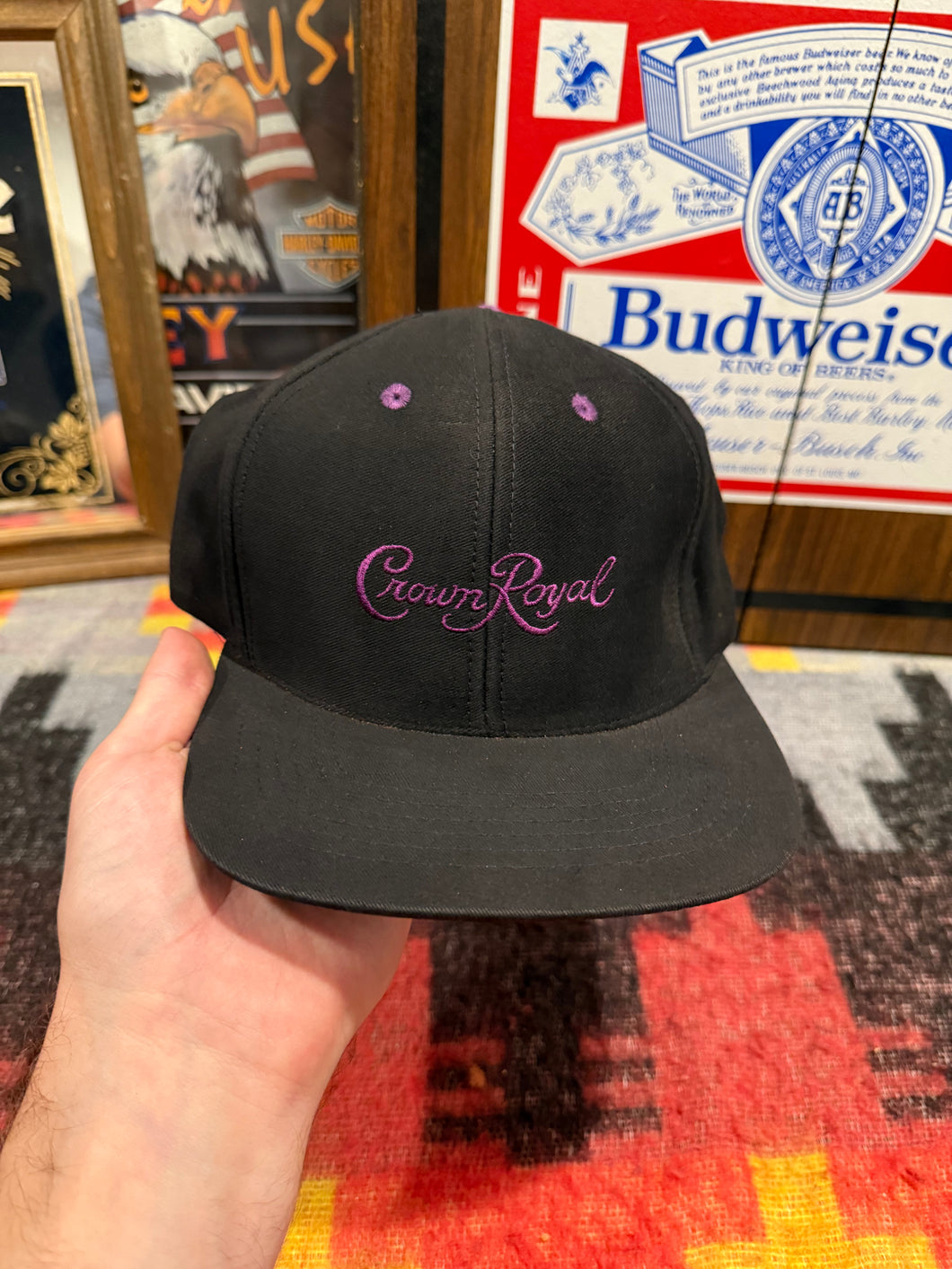 Vintage Crown Royal Strapback Hat