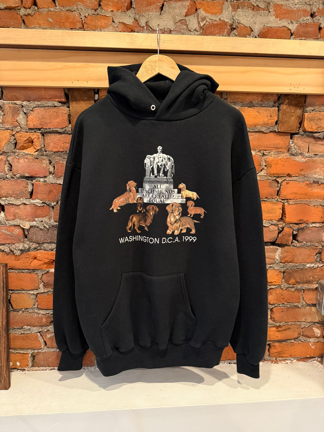 Vintage 1999 Miniature Dachshund Hoodie (XL)