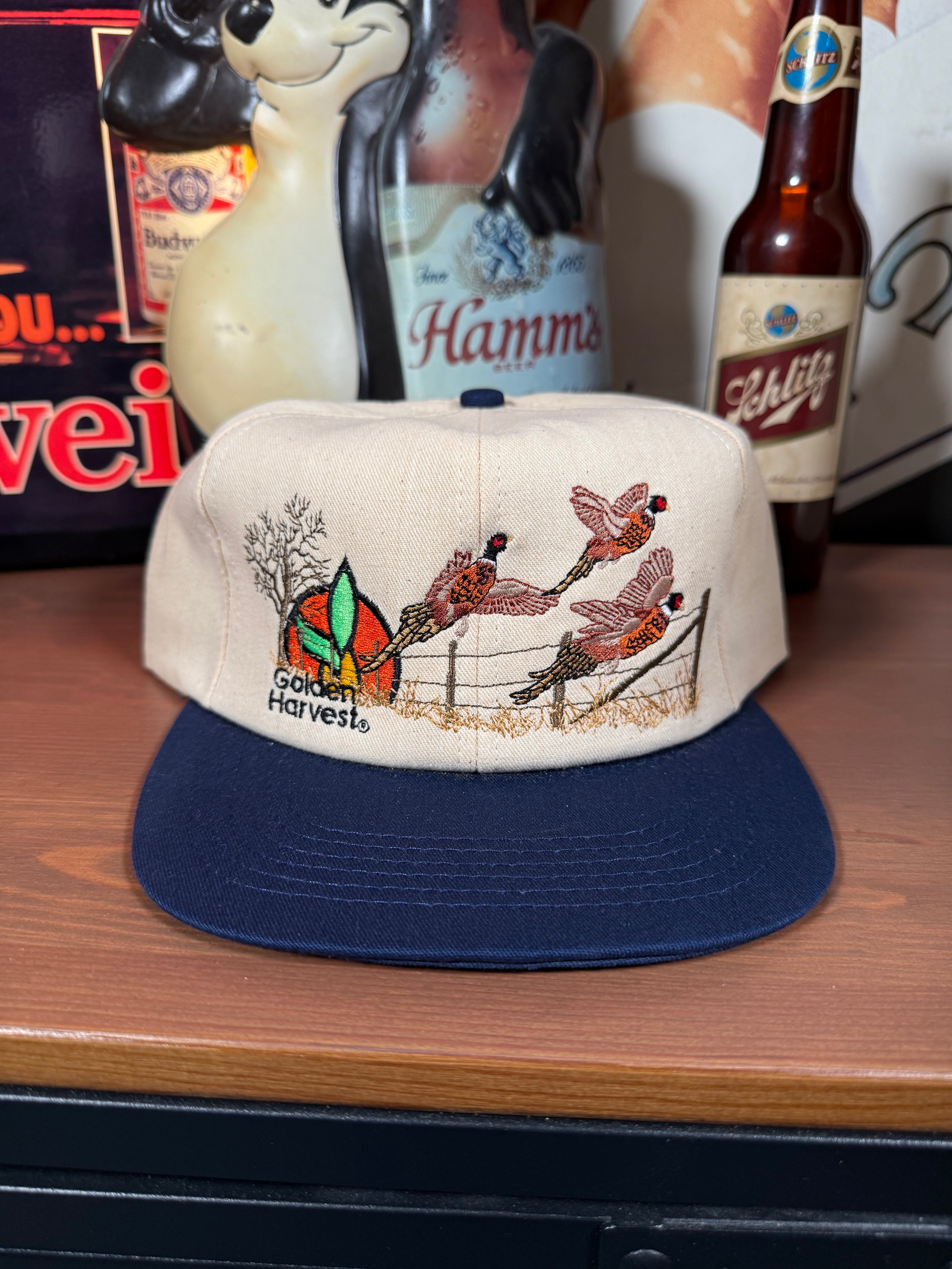Vintage Golden Harvest Pheasant Snapback Hat