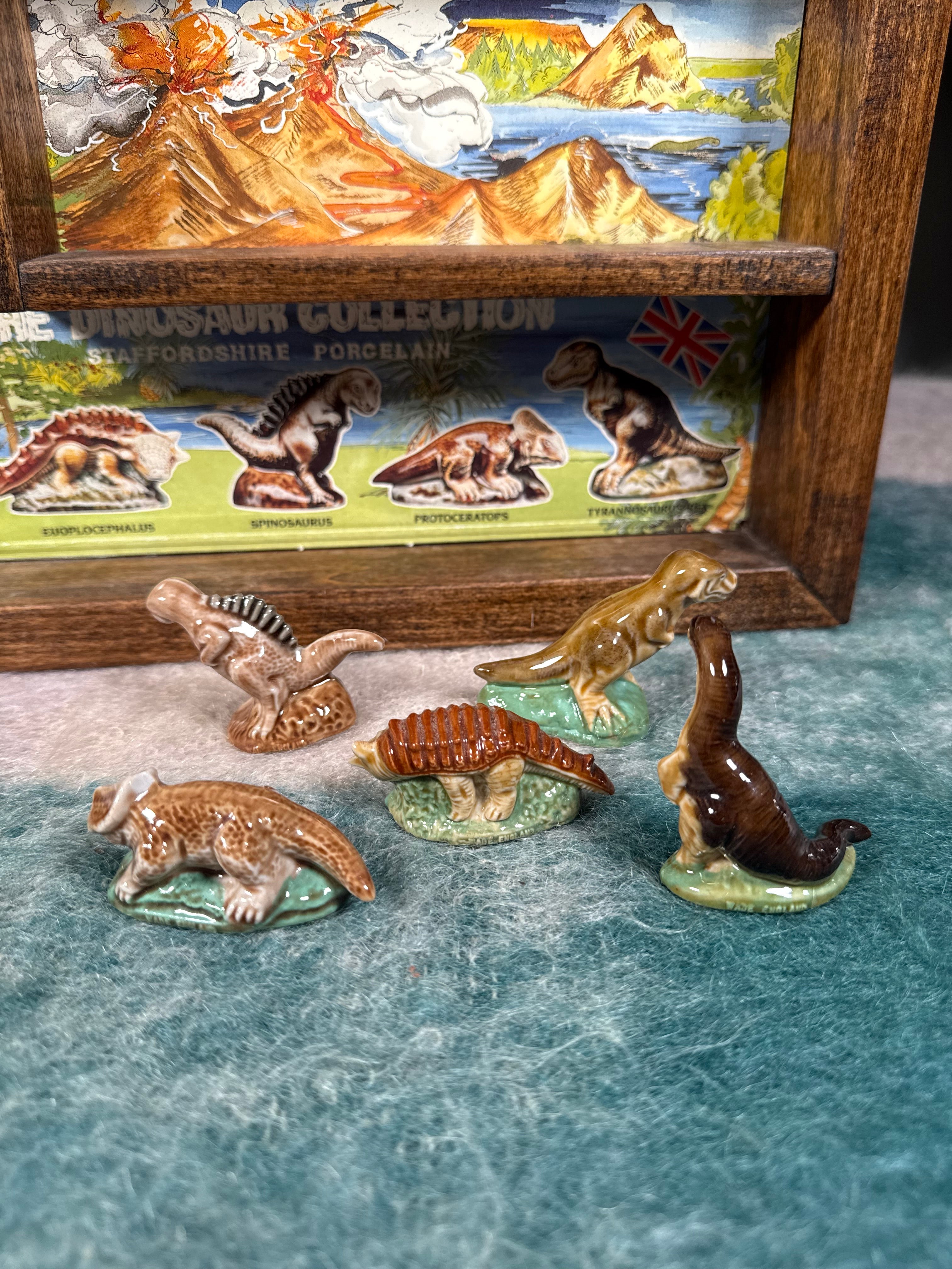 Vintage Porcelain Dinosaur Set and Display