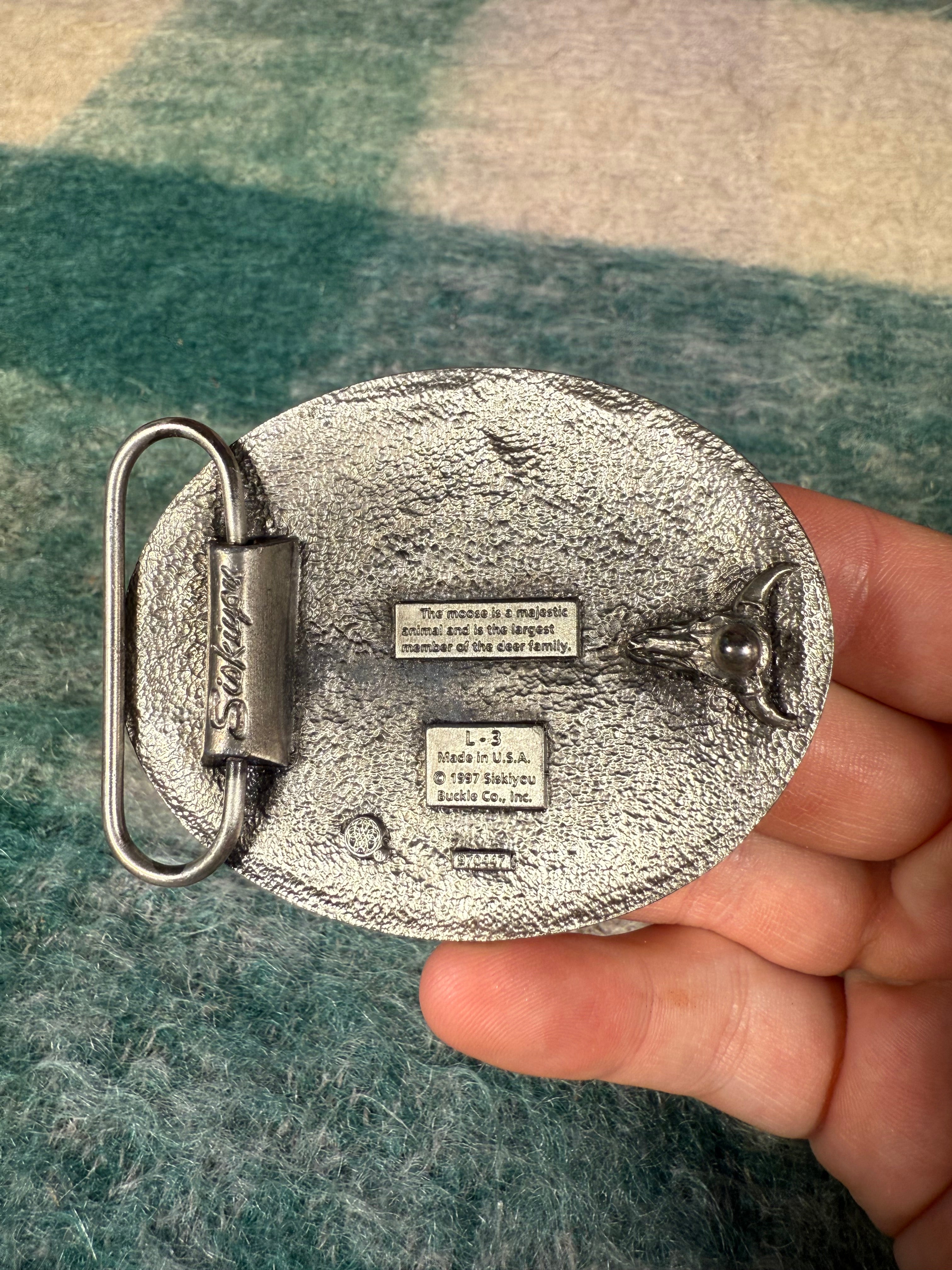 Vintage Moose Belt Buckle