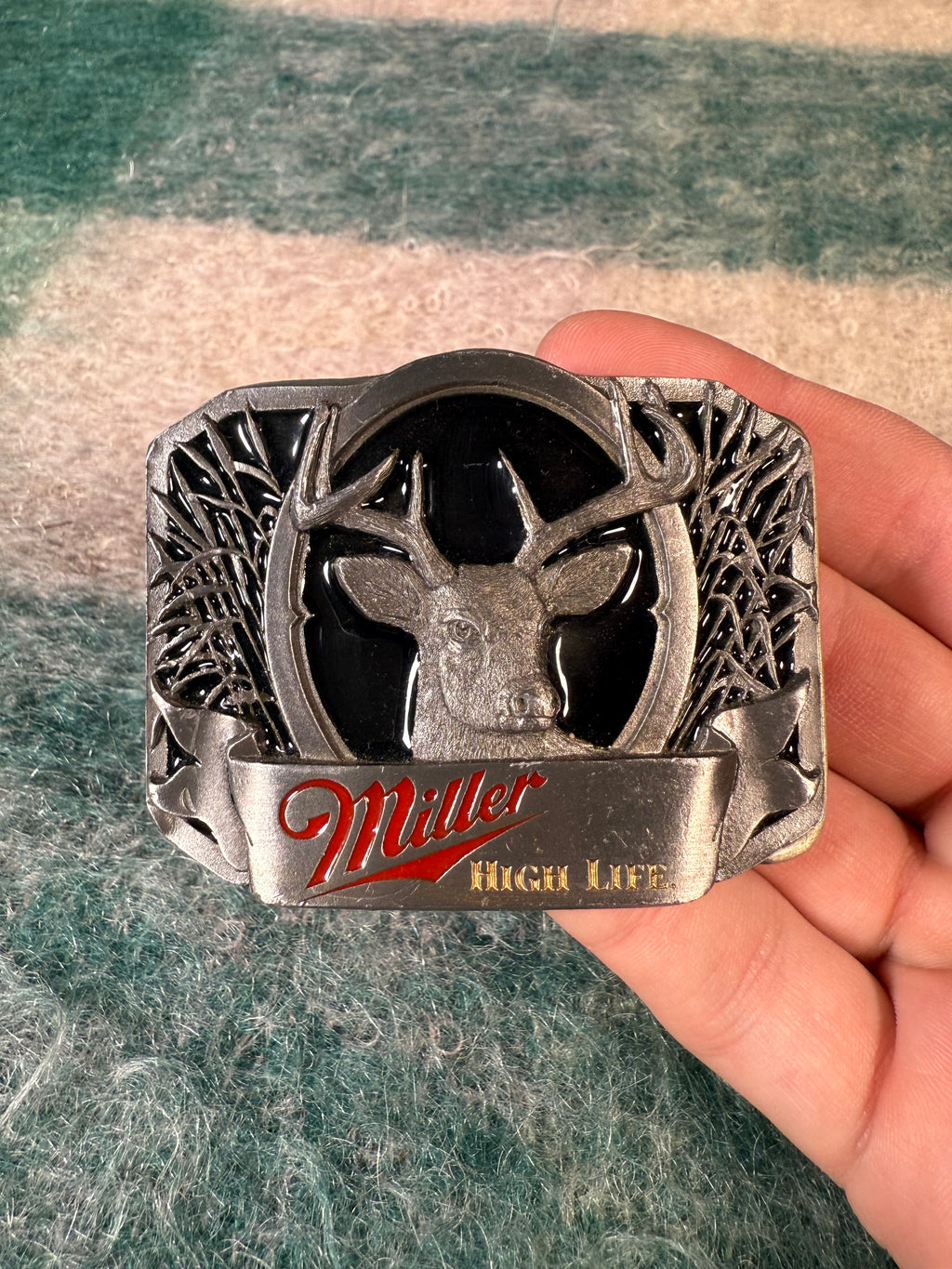 Vintage Miller High Life Buck Belt Buckle