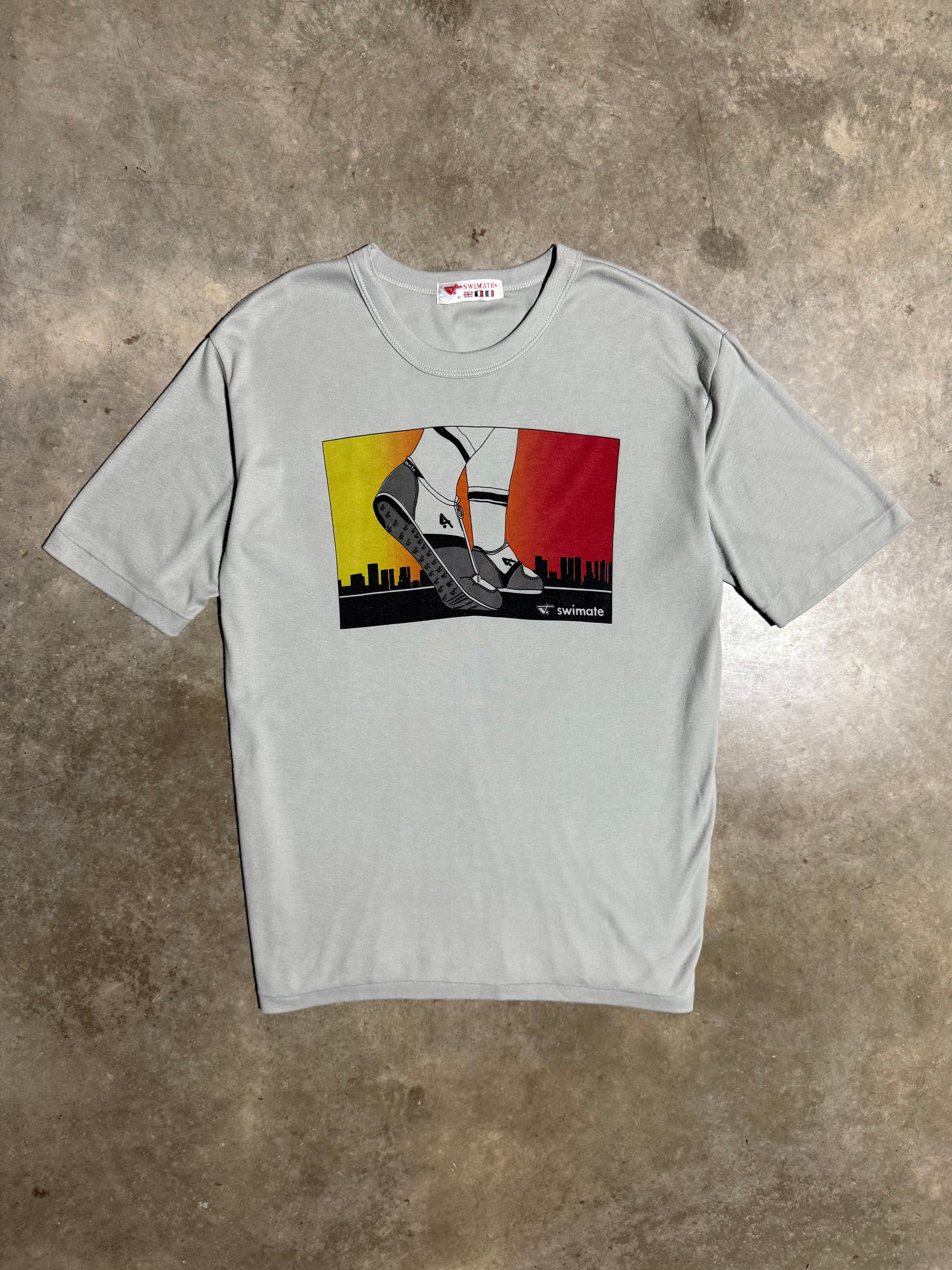 Vintage 80s Swimate American Sneaker T-Shirt (L)