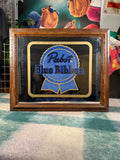 Vintage Pabst Blue Ribbon Bar Mirror (23x20inch)