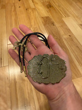 Load image into Gallery viewer, Vintage Rodeo Cowboy Belt Buckle + Bolo Tie Combo
