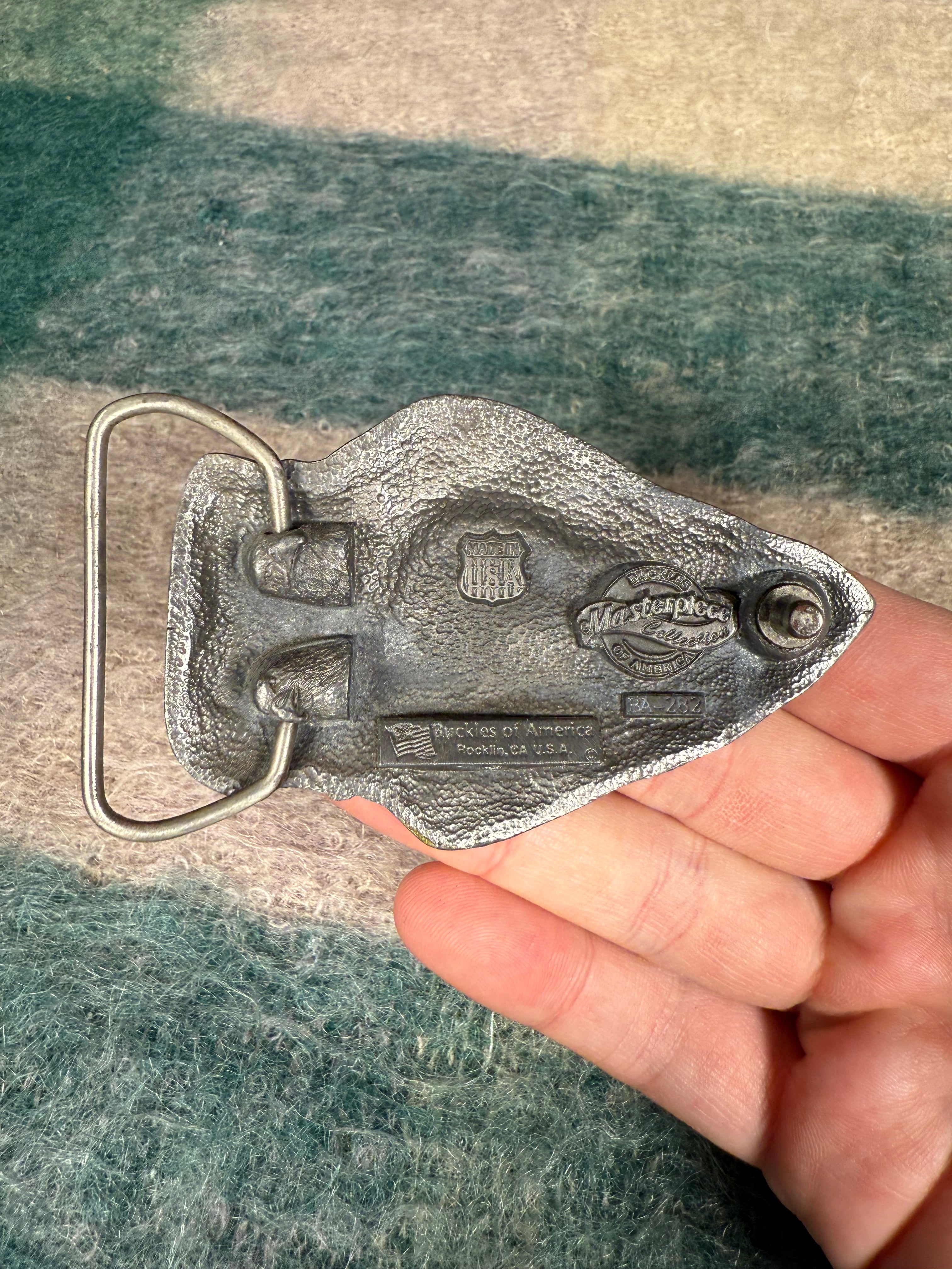 Vintage Bald Eagle Arrowhead Belt Buckle