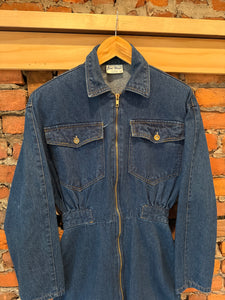 True Vintage Joni Blair Denim Zipper Dress (Womens, See Measurements)
