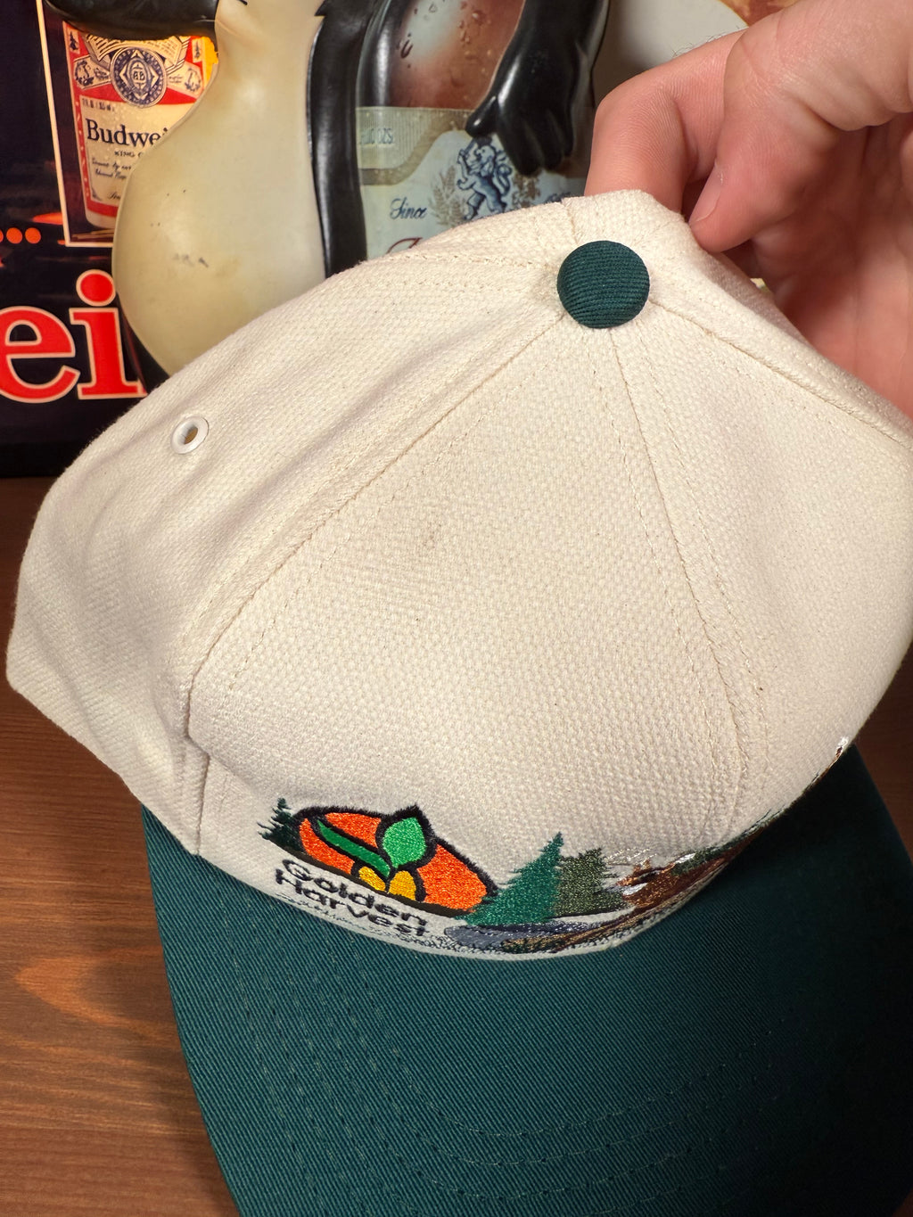 Vintage Golden Harvest Jumping Deer Snapback Hat