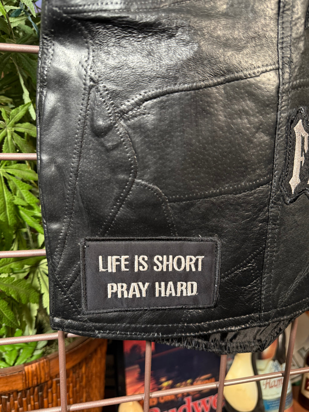 Jesus Forever Leather Vest (M)