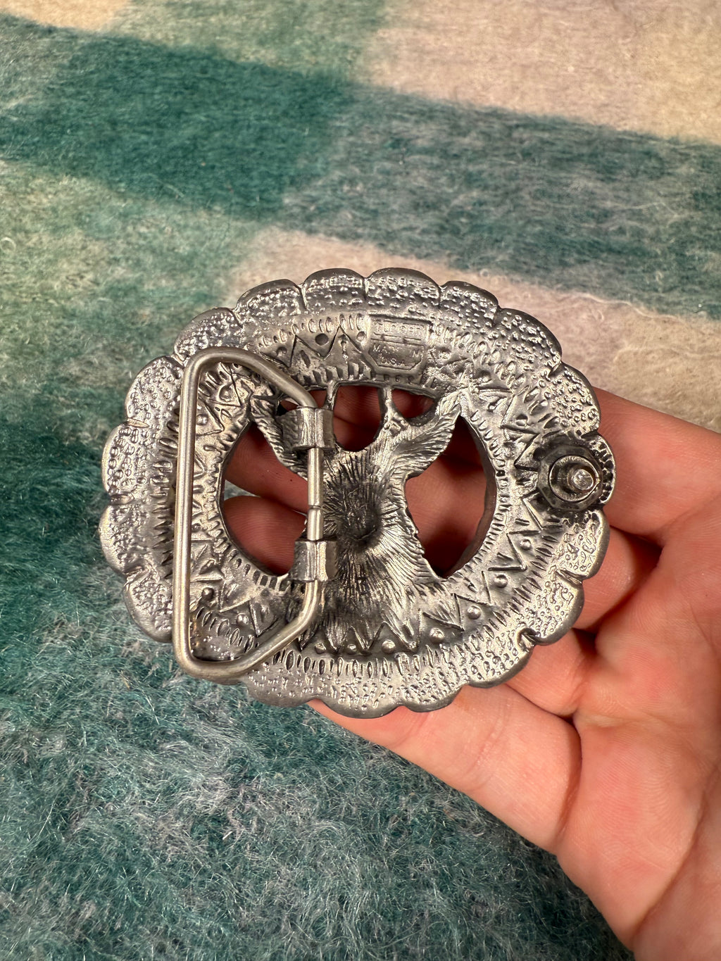 Vintage Hollow Center Buck Belt Buckle
