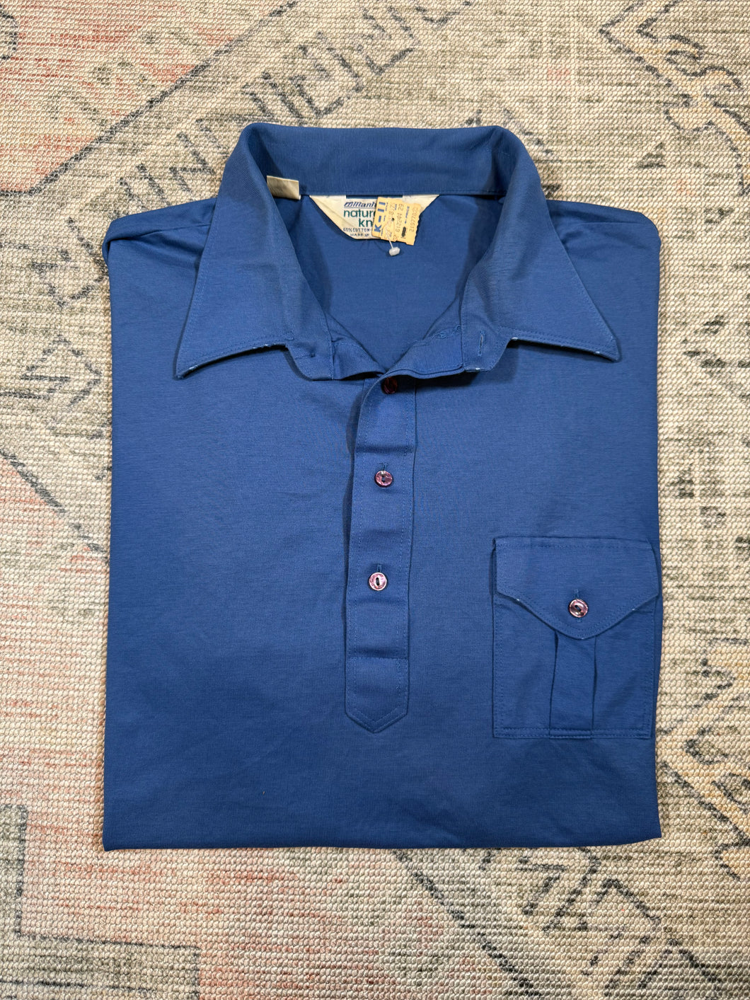 Vintage 70s Front Pocket Polo Shirt (2XL)