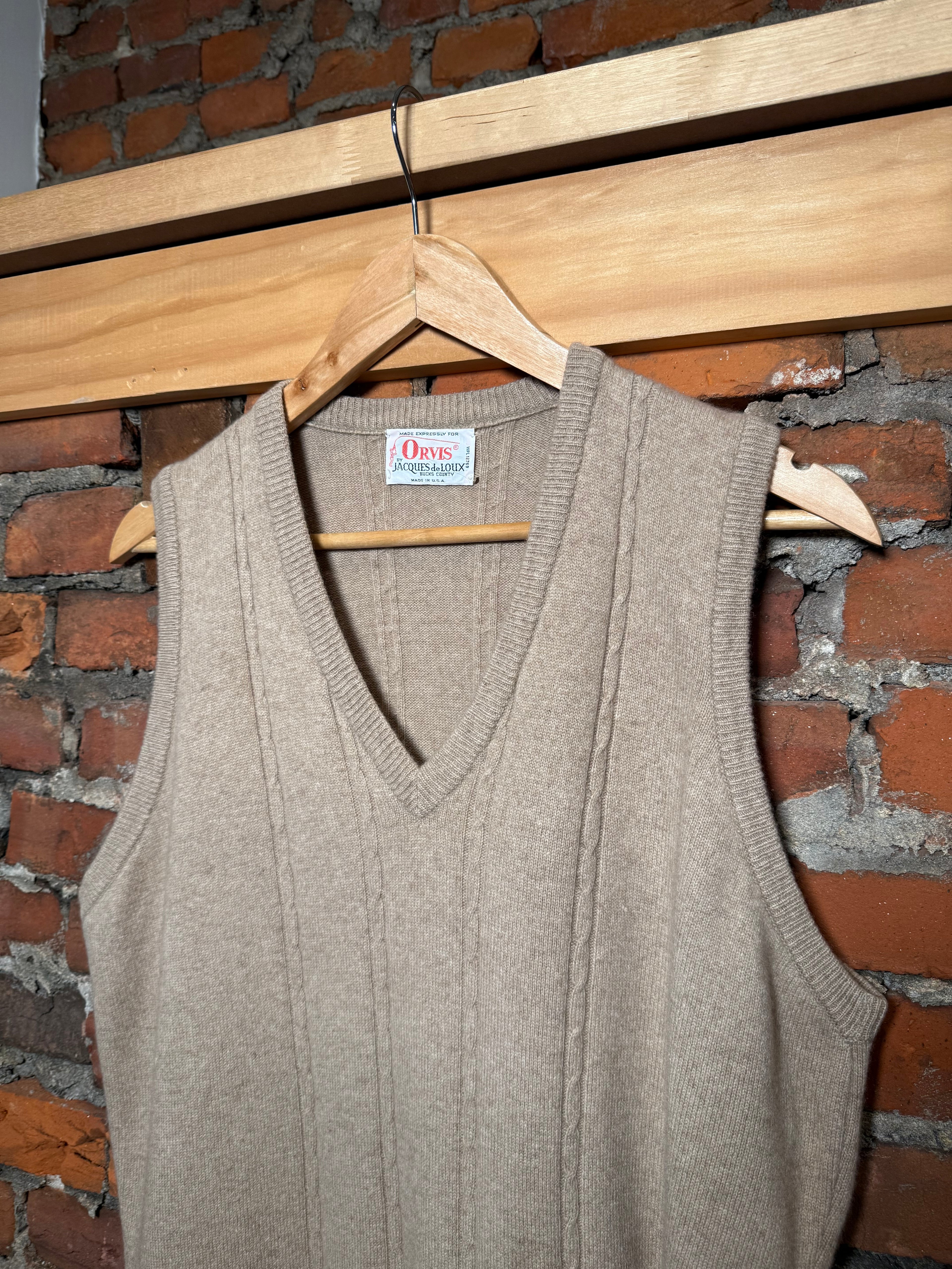 Vintage 80s Orvis by Jacques DeLoux Knit Sweater Vest (M)
