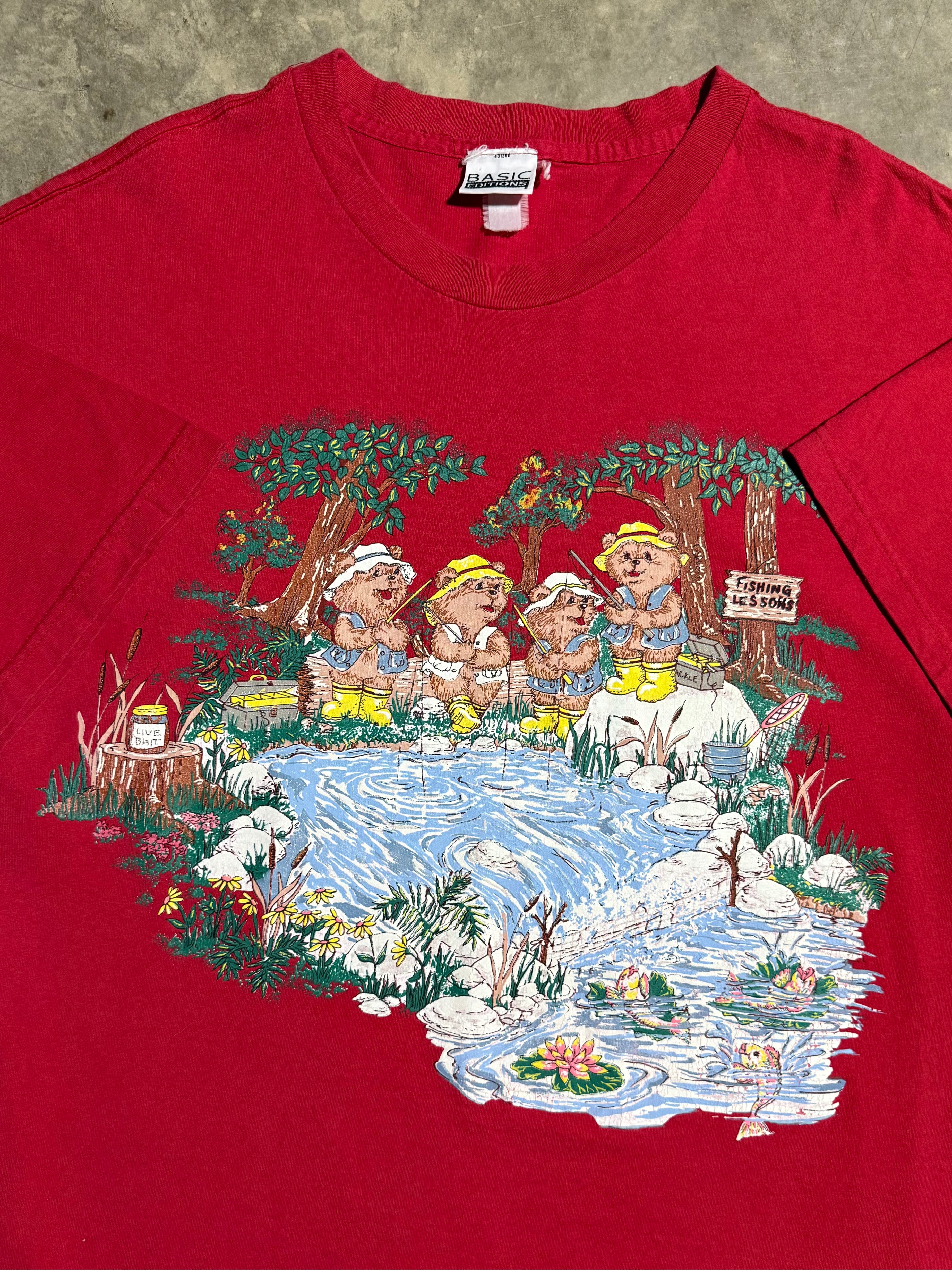 Vintage Fishing Bears Tee (2XL)
