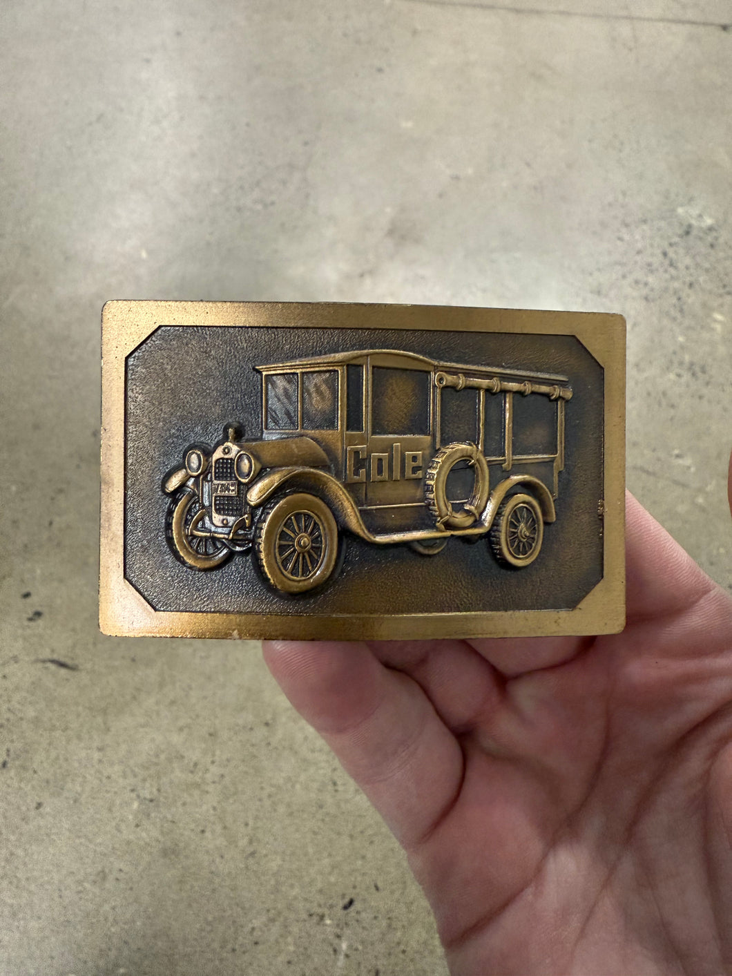 Vintage Antique Car Belt Buckle