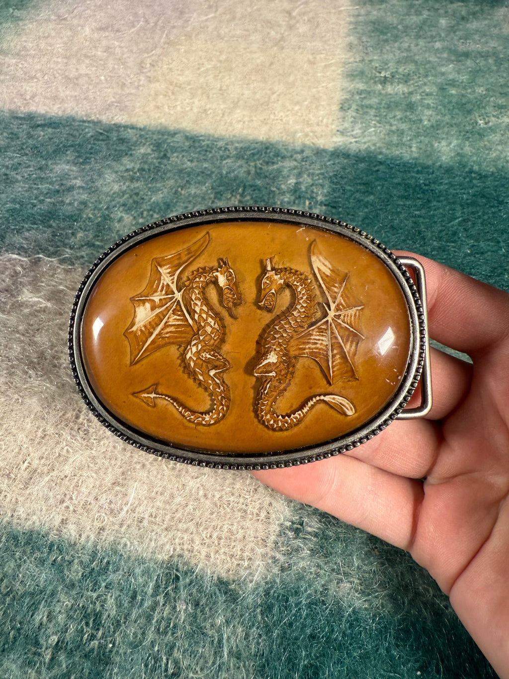 Vintage 2000s Dragon 3D Bubble Belt Buckle