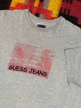Load image into Gallery viewer, Vintage Guess Jeans Embroidered American Flag Tee (L)

