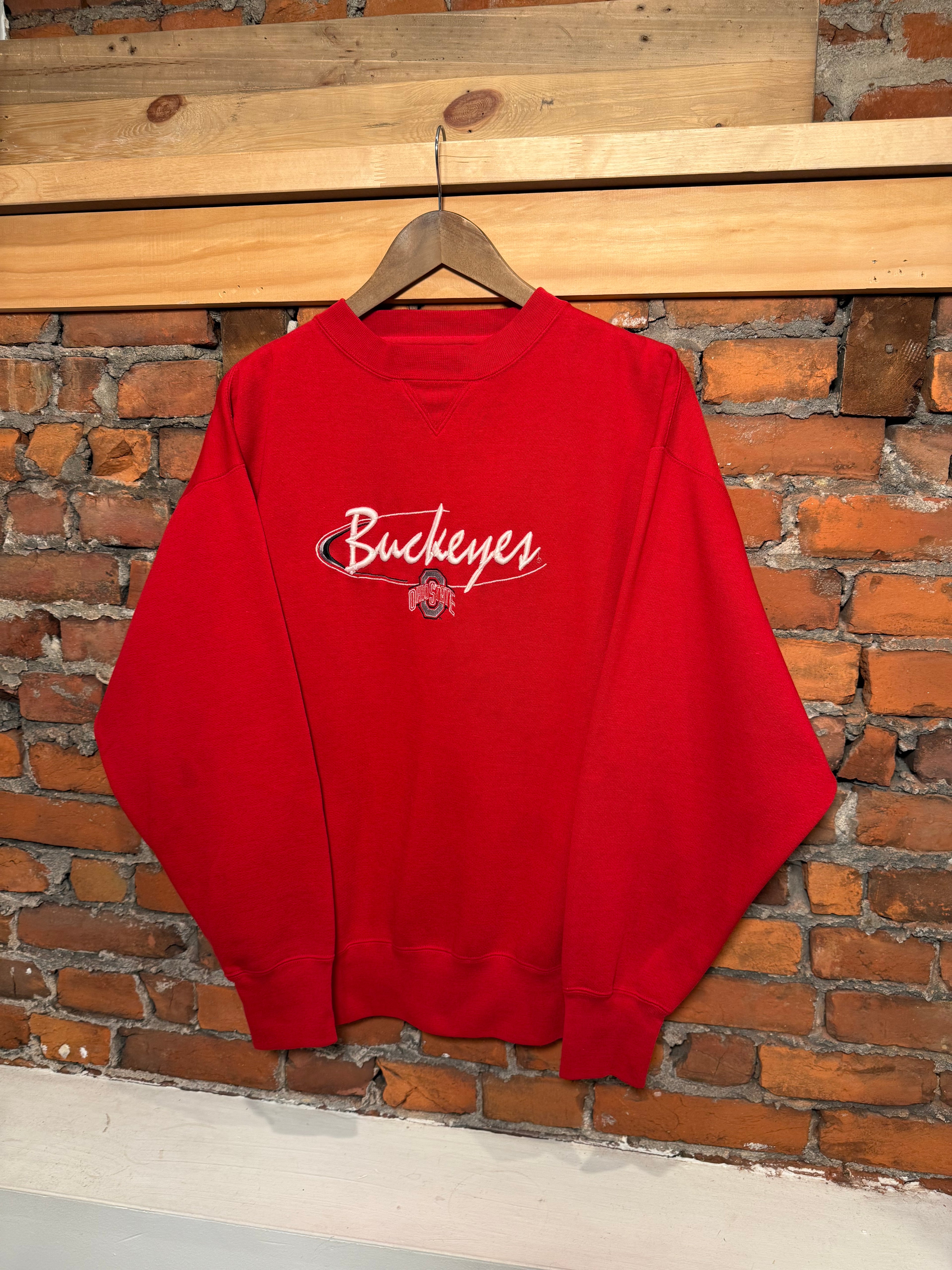Vintage 90s Ohio State Embroidered Crewneck (L)