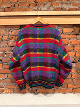 Load image into Gallery viewer, Vintage 90s Counterparts Rainbow Knit Cardigan Sweater (L)
