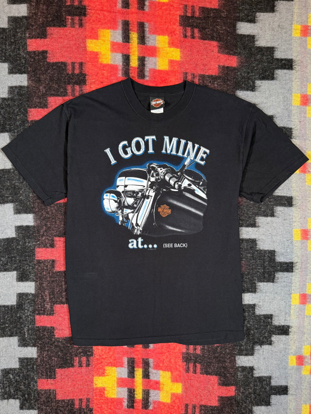 Vintage Early 2000s I Got My Harley In Atlantic City Shirt (L)