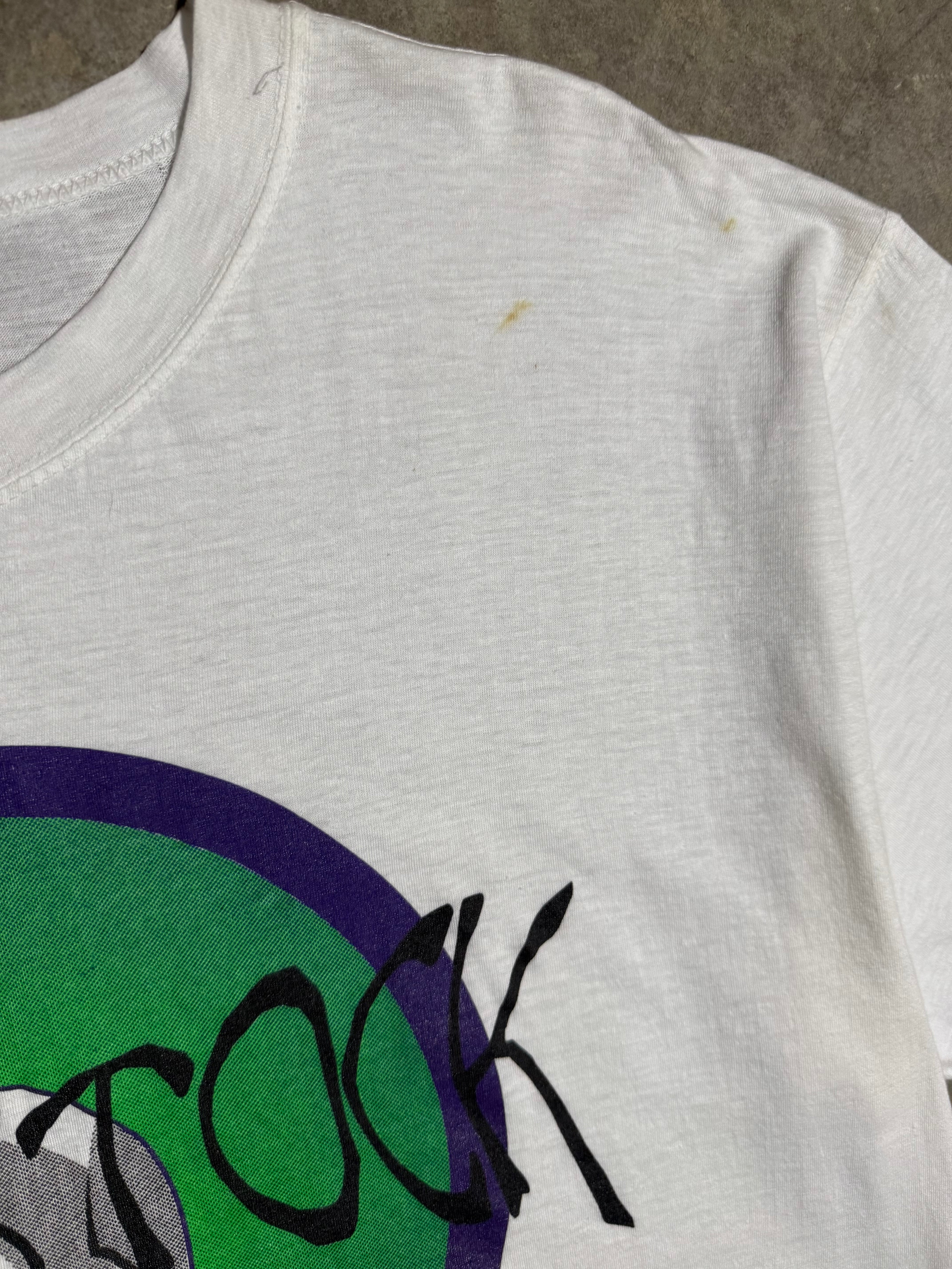 Vintage Woodstock Peacebomb Skull T-Shirt (L/XL)