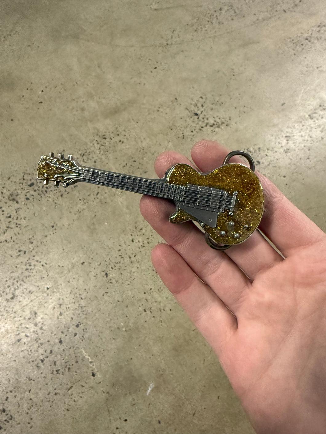 Vintage Gold Guitar Belt Buckle