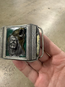 Vintage 1999 Native American Bear Belt Buckle