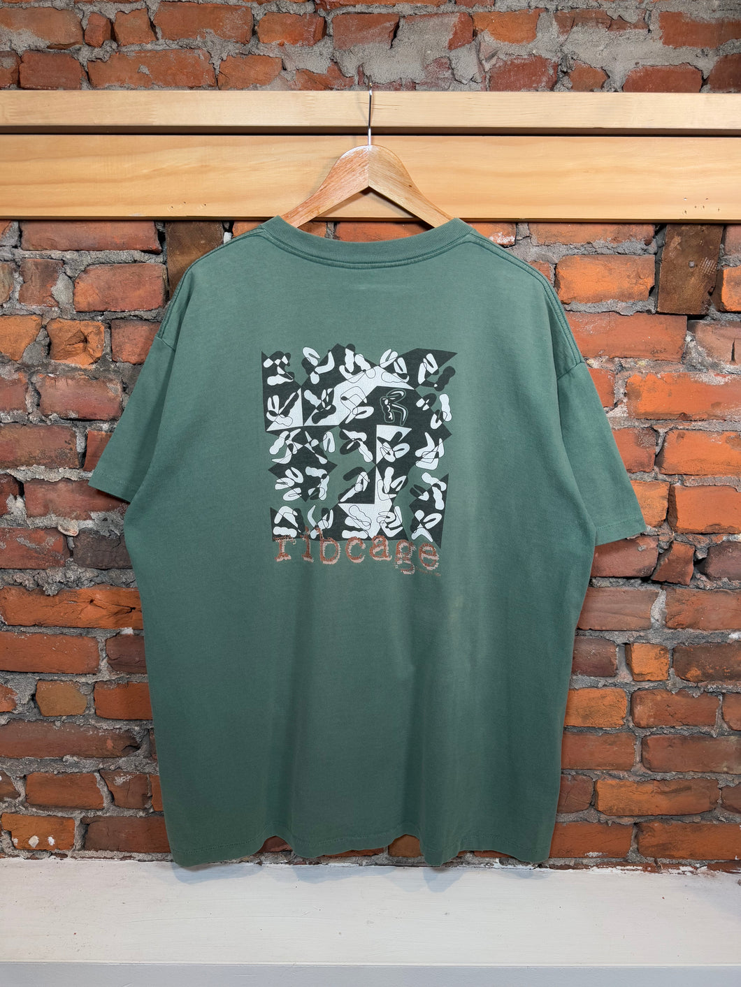 Vintage 90s Ribcage Double Sided Shirt (XXL)