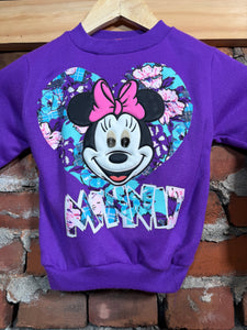 Vintage Minnie Mouse Purple Sweatshirt (Youth)
