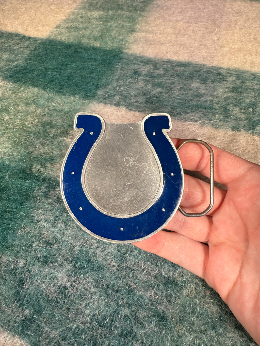 Vintage 2000s Indianapolis Colts Big Logo Belt Buckle