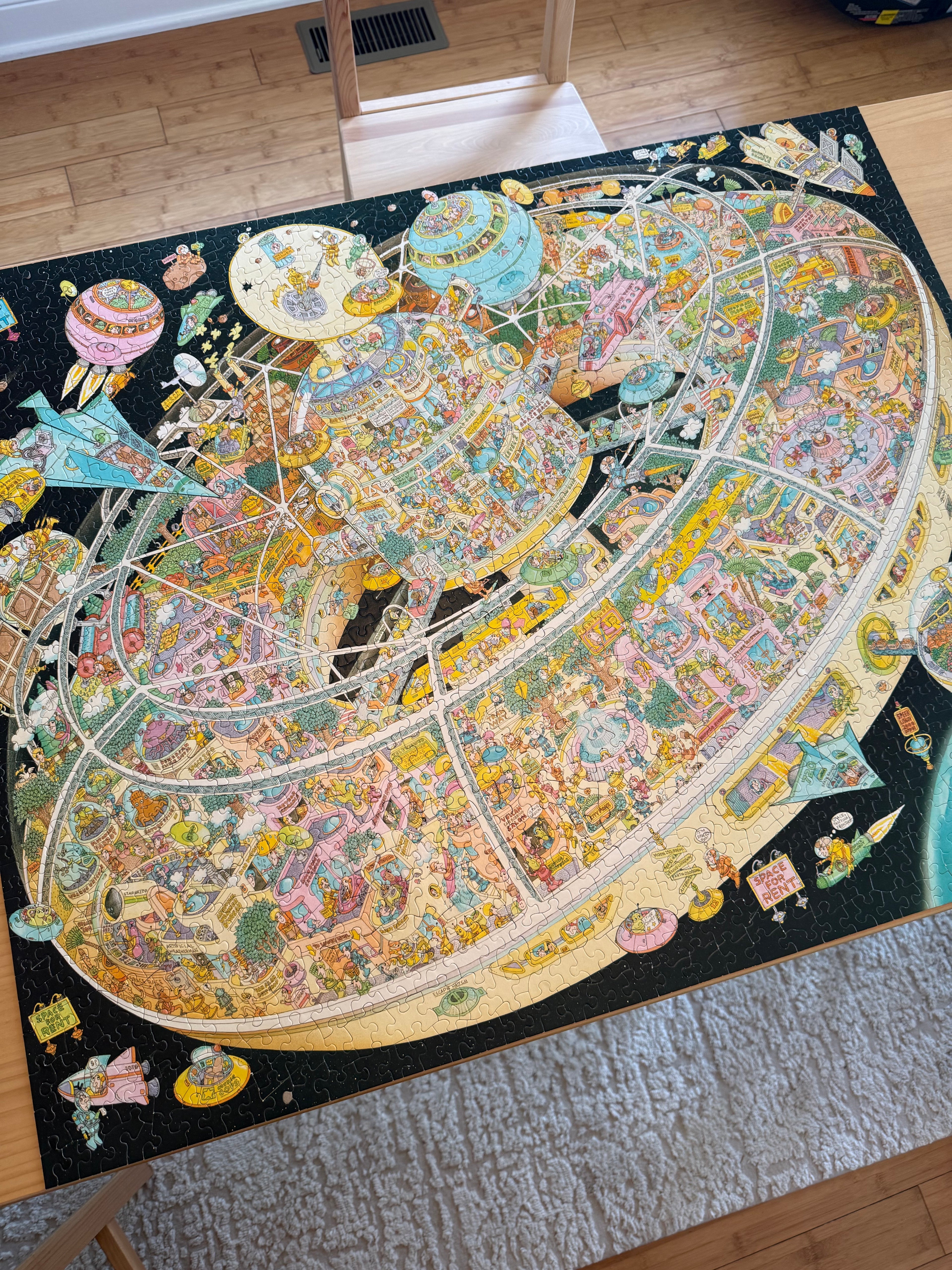 Vintage Space Station 1500 Piece Puzzle (All Pieces)