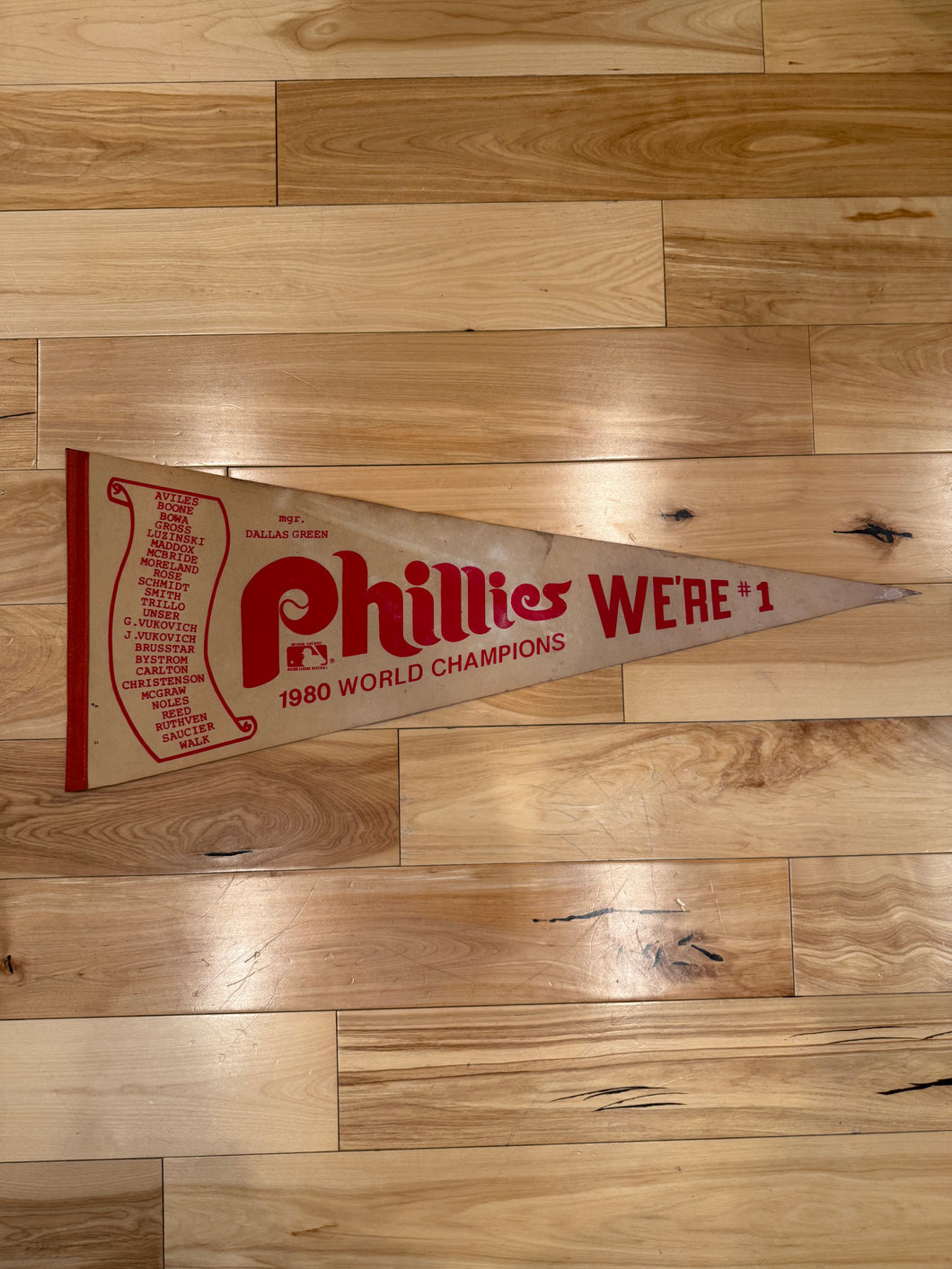 Vintage Phillies 1980 World Series Champs Pennant