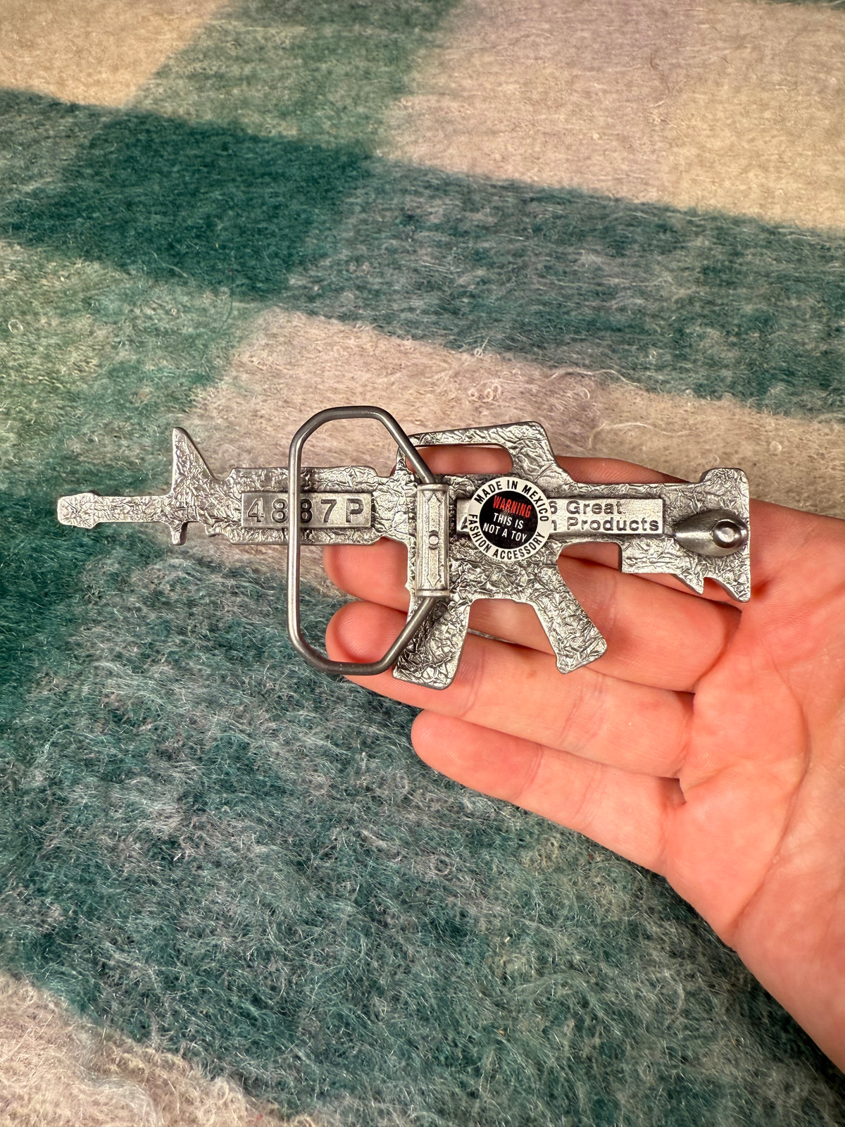 Vintage Machine Gun Belt Buckle