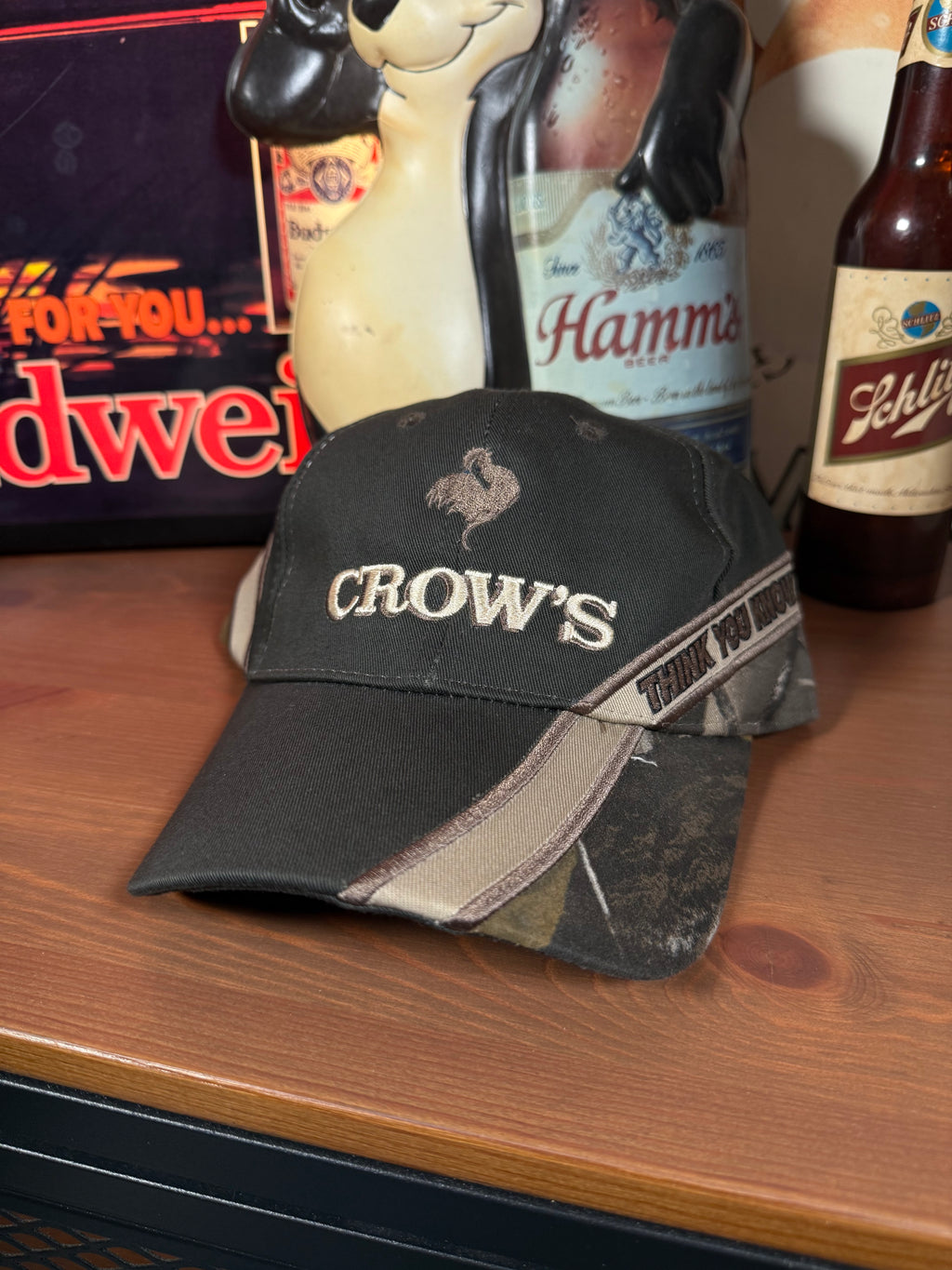 Vintage Y2K Crow’s Seed K Products Camo Hat