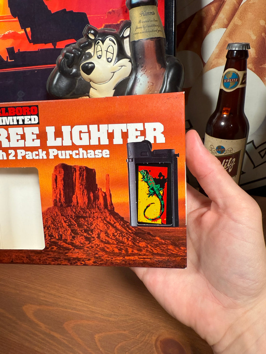 Vintage 1996 Unopened Marlboro Lizard Lighter