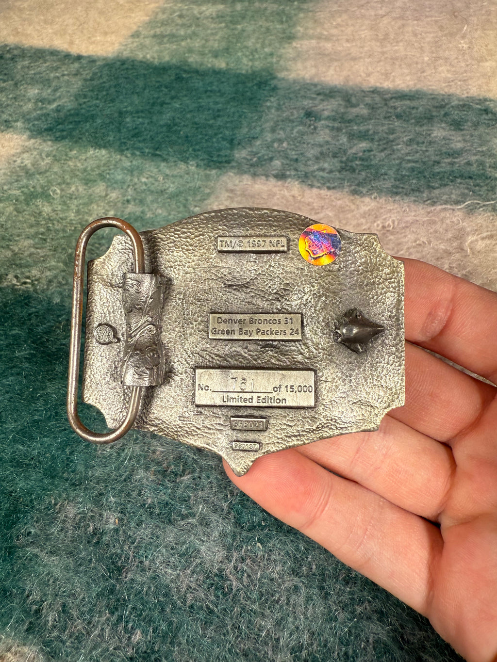 Vintage Denver Broncos Super Bowl Champs Belt Buckle