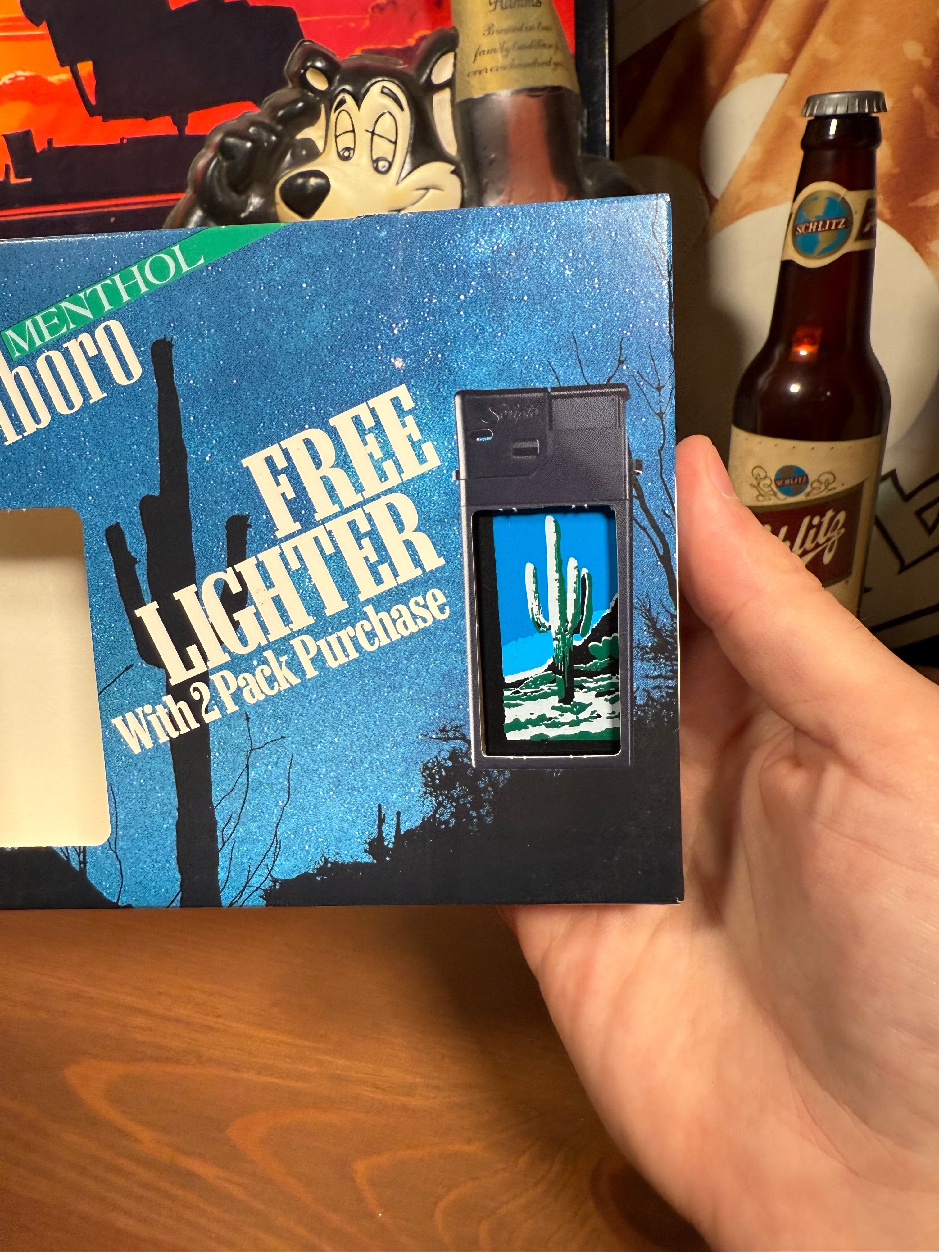 Vintage 1996 Marlboro Menthol Unopened Cactus Lighter