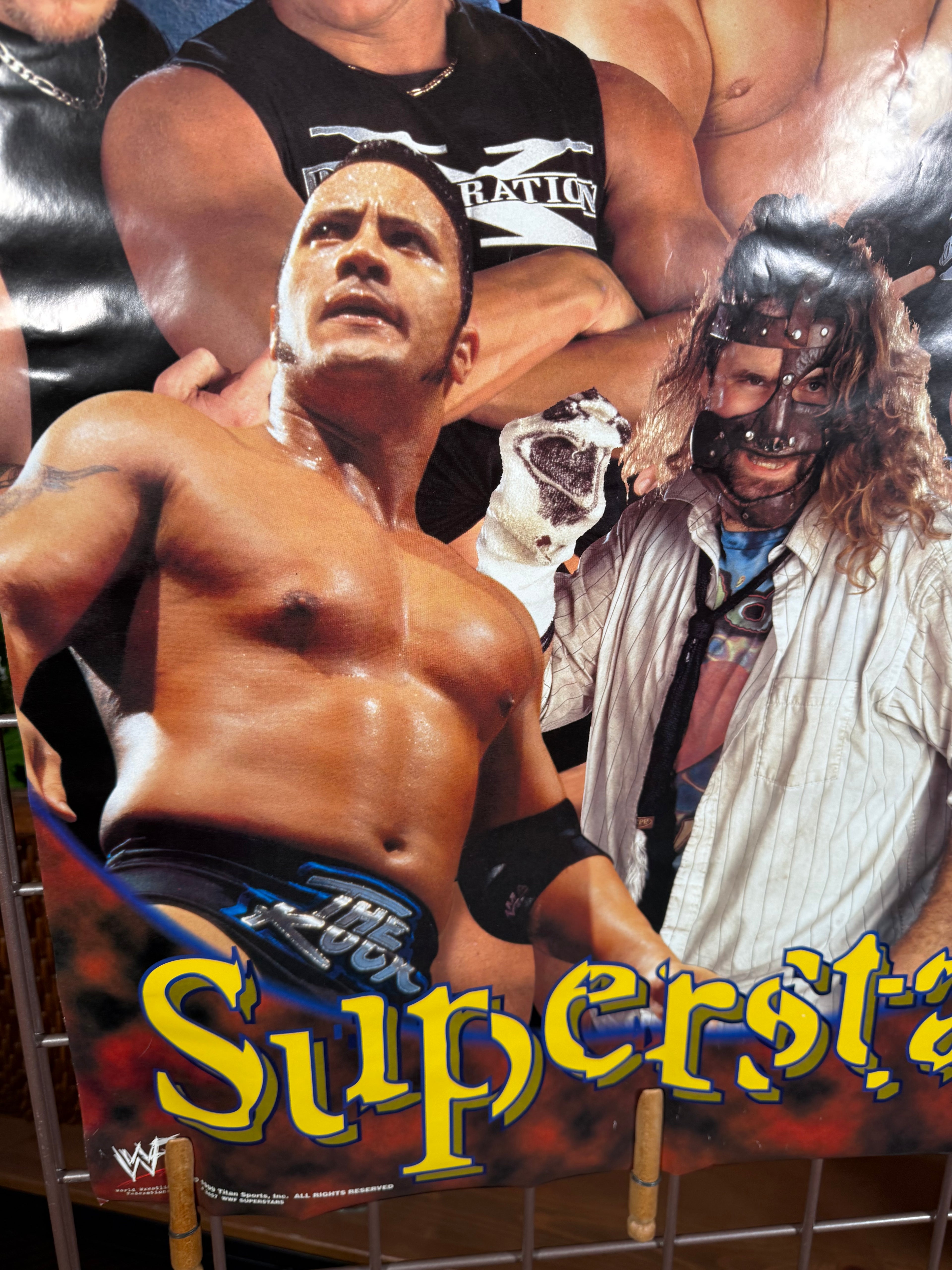 Vintage 1999 WWF Superstars Poster (22x34inch)