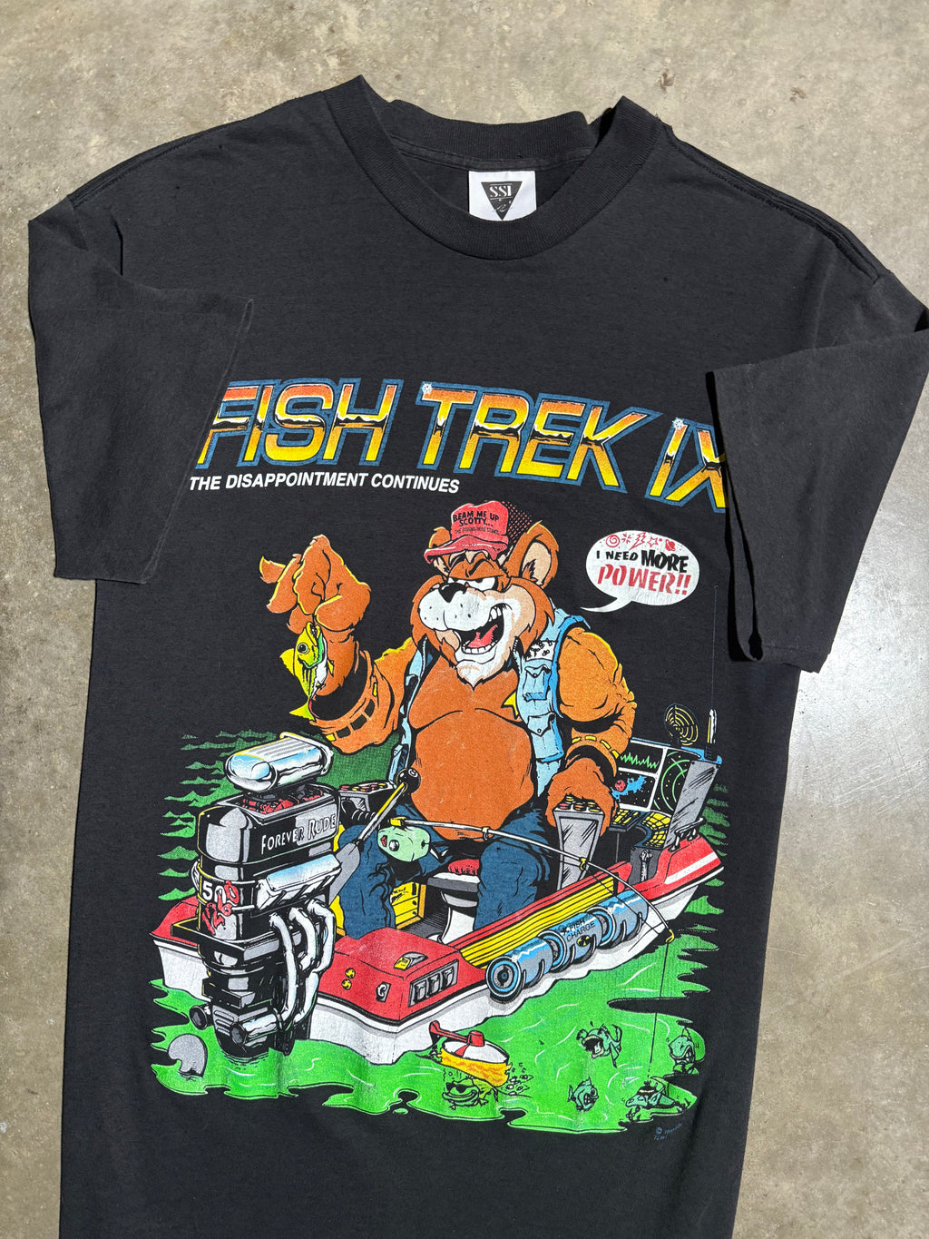 Vintage 1989 Fish Trek IX Fishing Tee (M)
