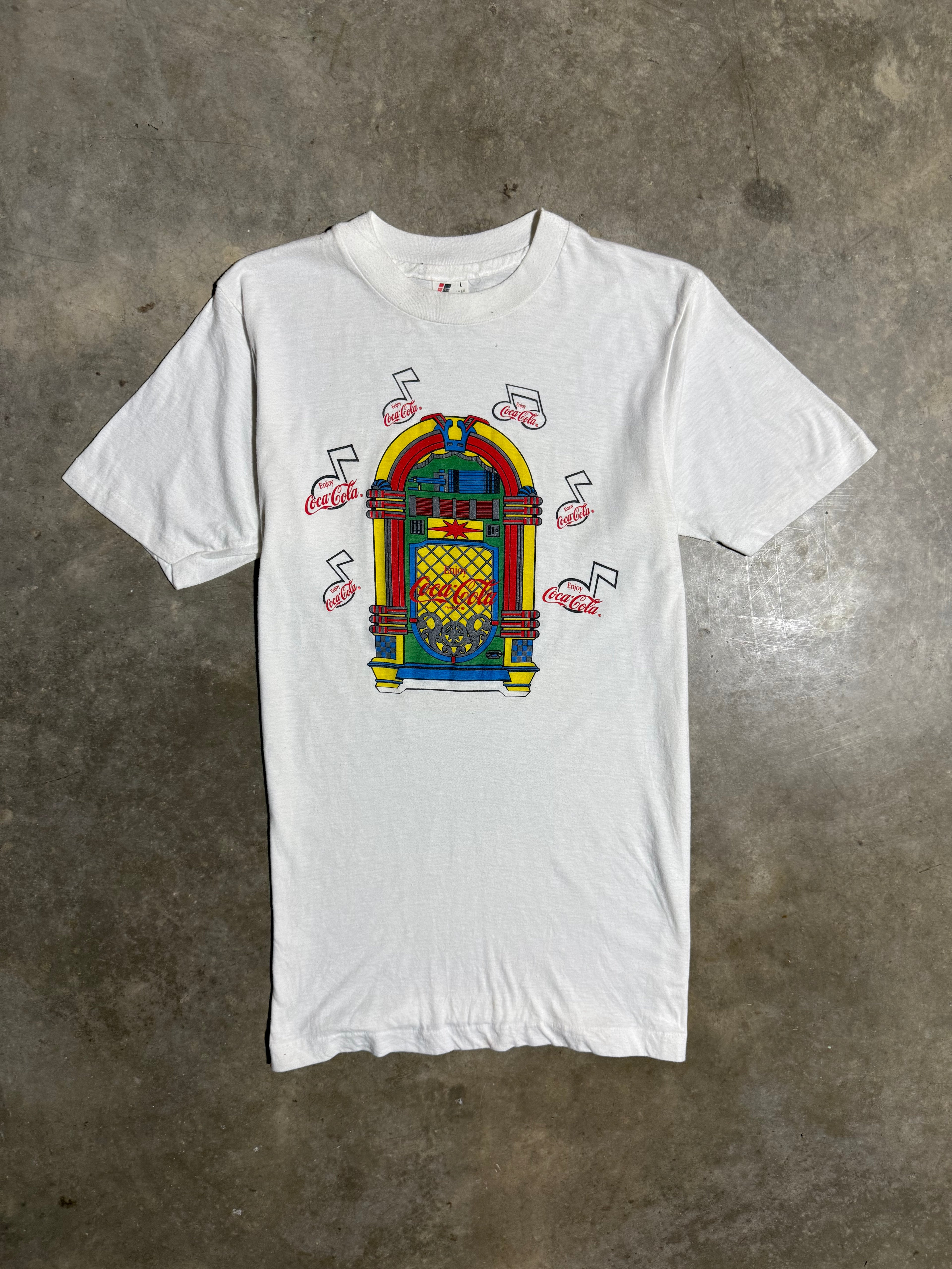 Vintage 80s Coca Cola Jukebox T-Shirt (S)