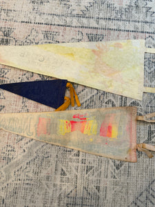 Lot of 3 Vintage Pennants - Syracuse, Luray Caverns and Niagara Falls