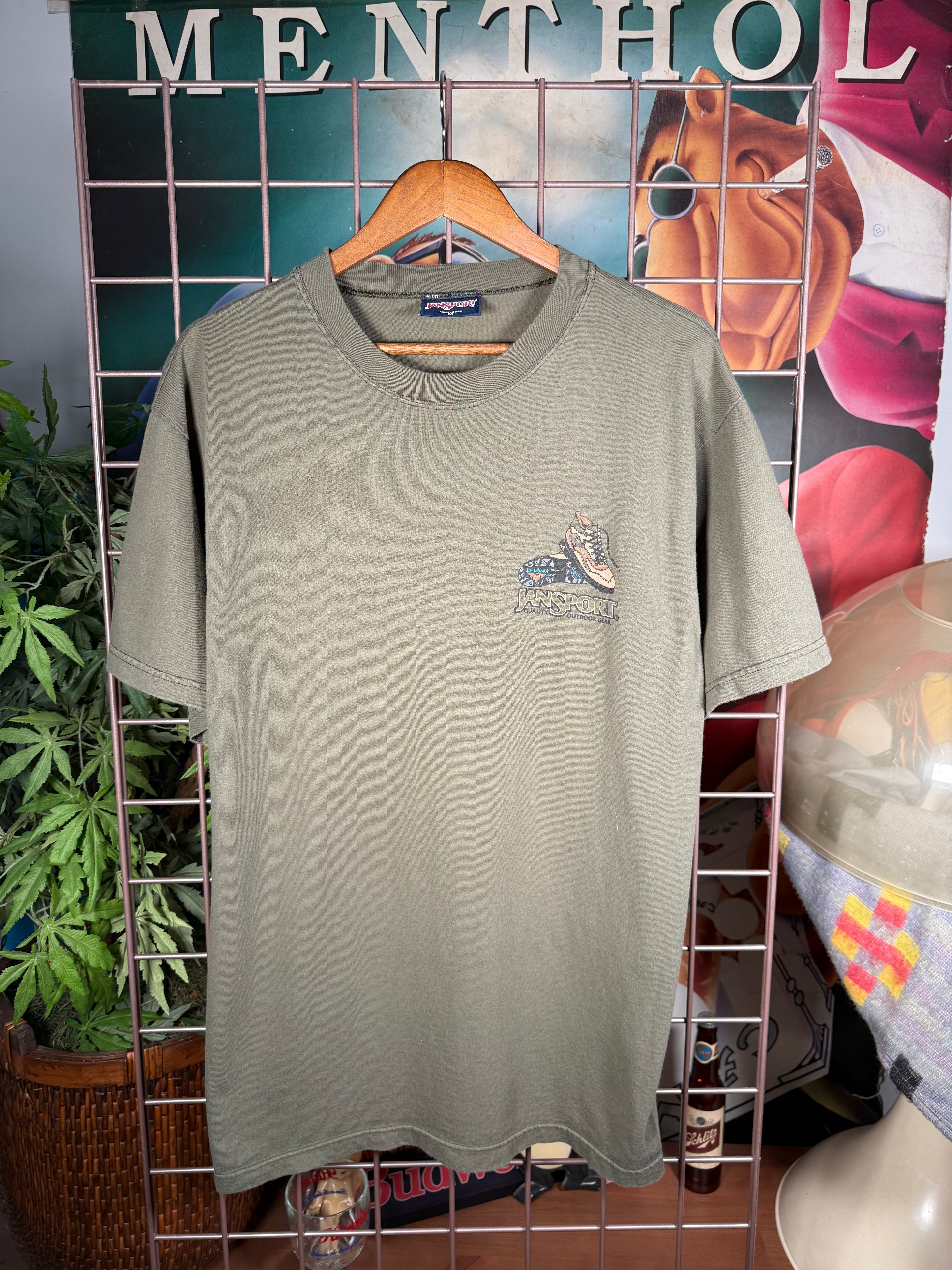 Vintage 90s Jansport Hiking Boot T-Shirt (L)