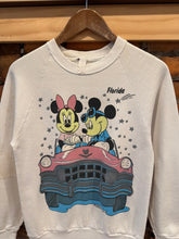 Load image into Gallery viewer, Vintage Youth Mickey And Minnie Double Sided Car Crewneck (Youth)
