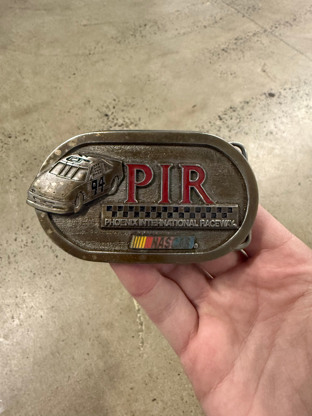 Vintage Phoenix International Raceway Nascar Belt Buckle