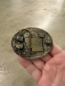 Vintage Snowy Mountain Eagle Belt Buckle