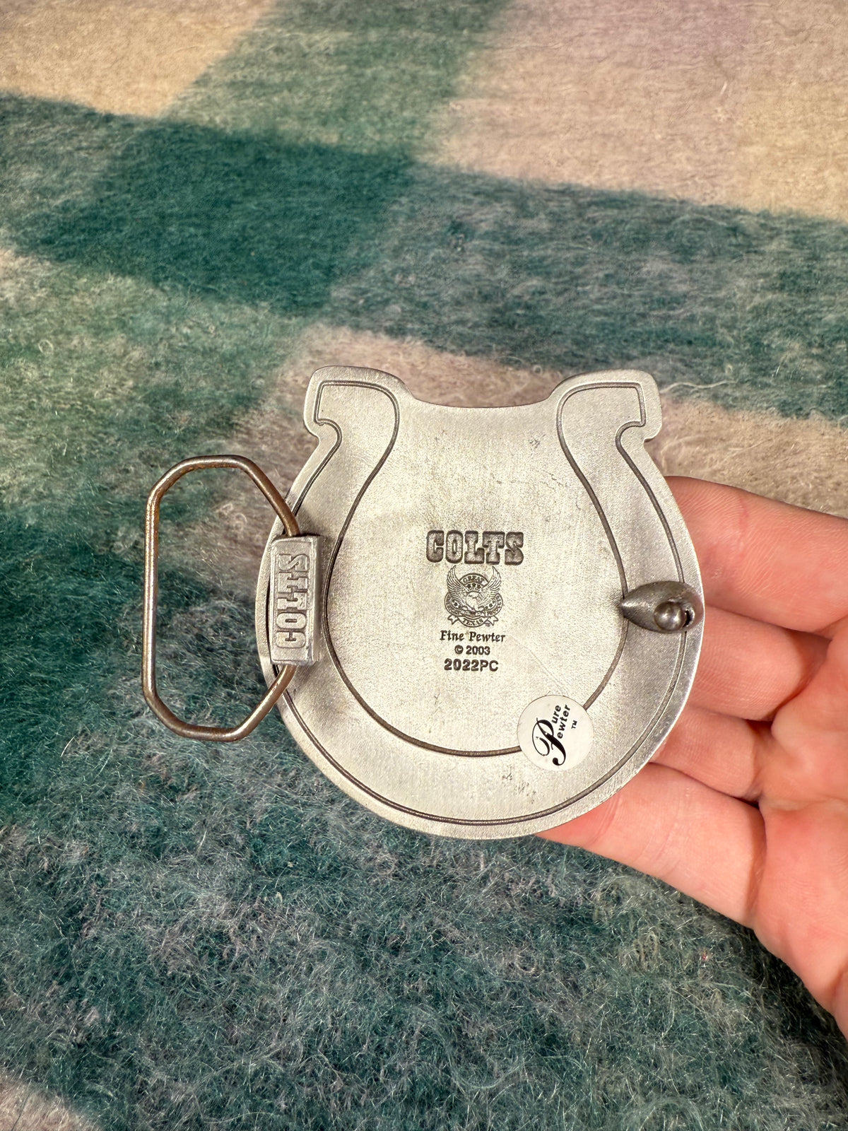 Vintage 2000s Indianapolis Colts Big Logo Belt Buckle